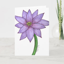 Light Purple Flower Blank Karte