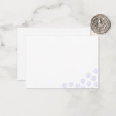 Light Purple Puppy Paw Prints  Mitteilungskarte (Vorderseite/Rückseite Beispiel)