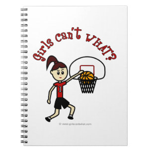 Light Red Basketball Girl Notizblock