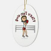 Light Red Boxer Keramikornament (Links)