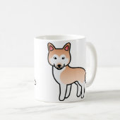 Light Red Cartoon Siberian Husky Dog Kaffeetasse (VorderseiteRechts)