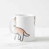 Light Red Cartoon Siberian Husky Dog Kaffeetasse (Vorderseite Links)