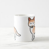 Light Red Cartoon Siberian Husky Dog Kaffeetasse (Mittel)