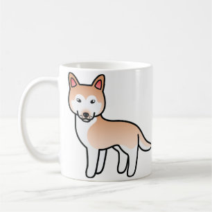 Light Red Cartoon Siberian Husky Dog Kaffeetasse
