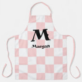 Light Red Checkered Pattern Background Schürze (Vorderseite)