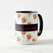 Light Red Flower Coffee Tasse (VorderseiteRechts)