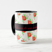 Light Red Flower Coffee Tasse (Vorderseite Links)