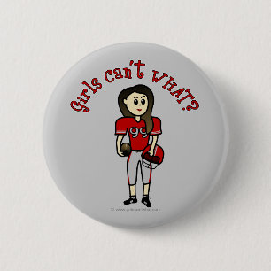 Light Red Football Button