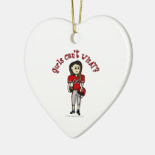 Light Red Football Keramikornament (Links)