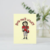 Light Red Football Postkarte (Stehend Vorderseite)