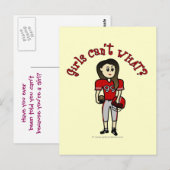Light Red Football Postkarte (Vorne/Hinten)