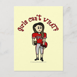 Light Red Football Postkarte