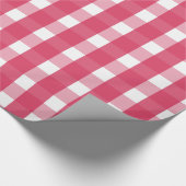 Light Red Gingham Pattern Geschenkpapier (Ecke)