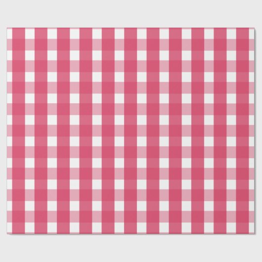 Light Red Gingham Pattern Geschenkpapier (Flach)
