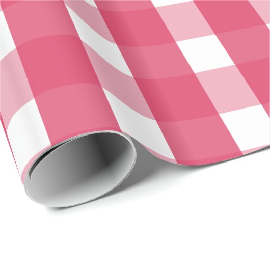 Light Red Gingham Pattern Geschenkpapier (Rolleneckpunkt)