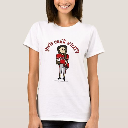 Light Red Girls Football T-Shirt (Vorderseite)