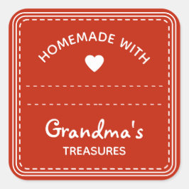 Light Red Jar Lid Labels Leere Textbox Liebe Herz Quadratischer Aufkleber