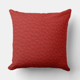 Light Red Leather Look Druckkissen Kissen