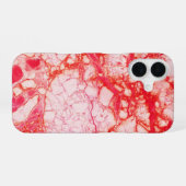 Light Red Marble iPhone 16 Hülle (Rückseite (Horizontal))