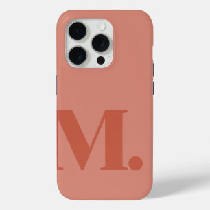 Light Red Monogram Letter Basic Color Minimalistis Case-Mate iPhone Hülle