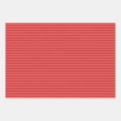 Light Red & Persian Red Stripes Geschenkpapier Set (Vorderseite)