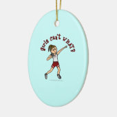 Light Red Shot Put Keramikornament (Links)