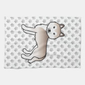Light Red Siberian Husky Niedlich Cartoon Dog Geschirrtuch (Horizontal)