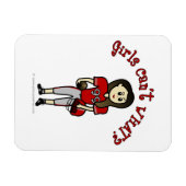 Light Red Womens Football Magnet (Horizontal)