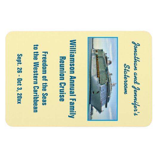 Light RFN1 Cruise Stateroom Door Marker Magnet (Horizontal)