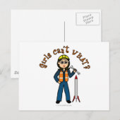 Light Rocket Scientil Girl Postkarte (Vorne/Hinten)