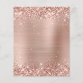 Light Rose Gold Glitzer Sweet 16 Paper Flyer (Hinten)