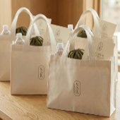 Light Rose Monogram Custom Wedding Welcome Bag Mini Stoffbeutel