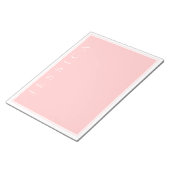 Light Rose Pink | Ihr Name Notizblock (angewinkelt)