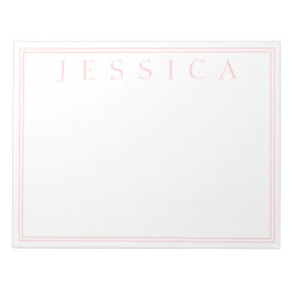 Light Rose Pink | Ihr Name Notizblock