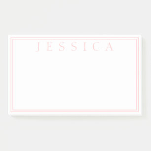Light Rose Pink   Ihr Name Post-it Klebezettel