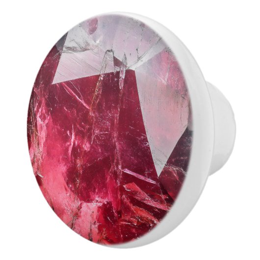Light Ruby Gem Muster Keramikknauf (Rechts)