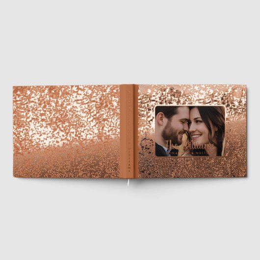 Light Rust Foil Guest Book Foto Guestbook Texture Gästebuch (Voll)