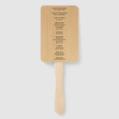 Light Rustic Blue Floral Mason Jars Wedding Fächer (Rückseite)