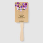 Light Rustic Lila Floral Mason Jars Wedding Fächer (Vorderseite)