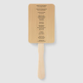 Light Rustic Red Floral Mason Jars Wedding Fächer (Rückseite)