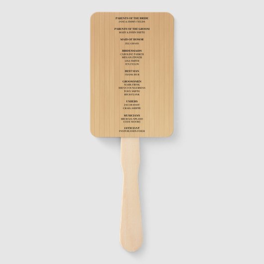 Light Rustic Red Floral Mason Jars Wedding Fächer (Rückseite)