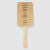 Light Rustic Yellow Floral Mason Jars Wedding Fächer (Rückseite)