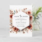 Light Sage Classic Terracotta Wedding Save The Date (Stehend Vorderseite)