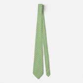 Light Sage Green mit Elfenbeinweiße Pinstripes Krawatte (Vorderseite)