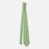 Light Sage Green mit Elfenbeinweiße Pinstripes Krawatte (Rückseite)