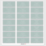 Light Sage Green Wedding Guest Address Labels<br><div class="desc">Diese hellgrünen Hochzeitsgast-Adressetiketten sind perfekt für Ihre klassische, moderne, neutrale, hellgrüne Trauung. Das Design besticht durch minimalen zeitgenössischen Schriftart und eine elegante, formale Skriptkalligrafie. Es ist sicher, Ihre pastellfarbenen Märchenfall, Sommer, Frühling, Hochzeit im Herbst zu beenden. Behalt es so, wie es ist, oder wählen Sie es mit Ihren eigenen Kunstwerken...</div>