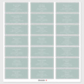 Light Sage Green Wedding Guest Address Labels (Blatt)
