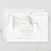 Light Sage Modernes botanisches Modernes Brautpart Einladung (Vorderseite)