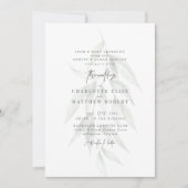 Light Sage Mute Foliage Moderne Hochzeit Einladung (Vorderseite)