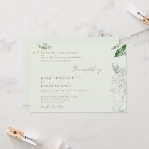 Light Sage Watercolor Foliage Beide Eltern Hochzei Einladung